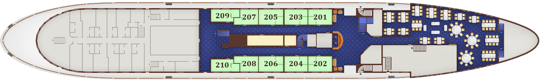 תאי SUPERIOR בקומה 2 - Main deck, מידות התא: 10.6 מ